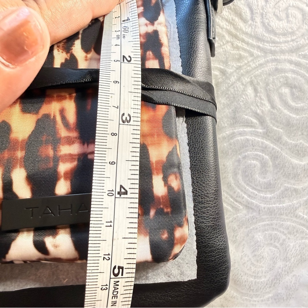Tahari Black & Animal Print Crossbody Bag NWT - Picture 12 of 12